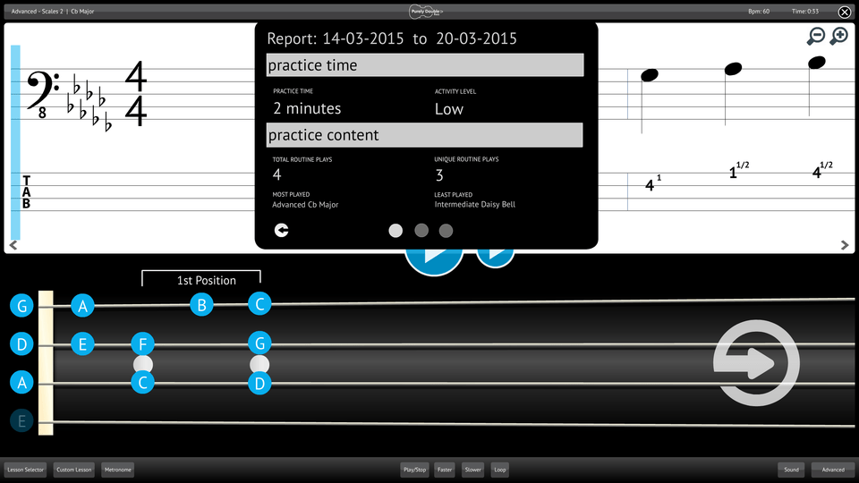 Purely Double Bass Screenshot Reporting Measuring Progress